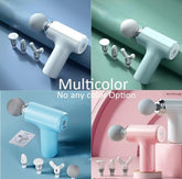 Massage Gun Deep Tissue, Powerful Percussion Muscle Massager with 6 Speeds Adjustable, type-C & mini massage gun for Body Massage, Pain Relief, Fitness Recovery